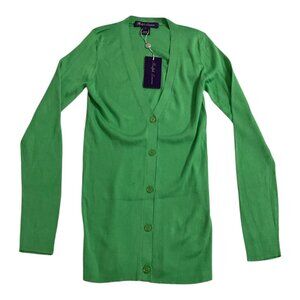 Ralph Lauren Purple Label Silk Plunge Neckline Green Sweater Women’s M NWT $850